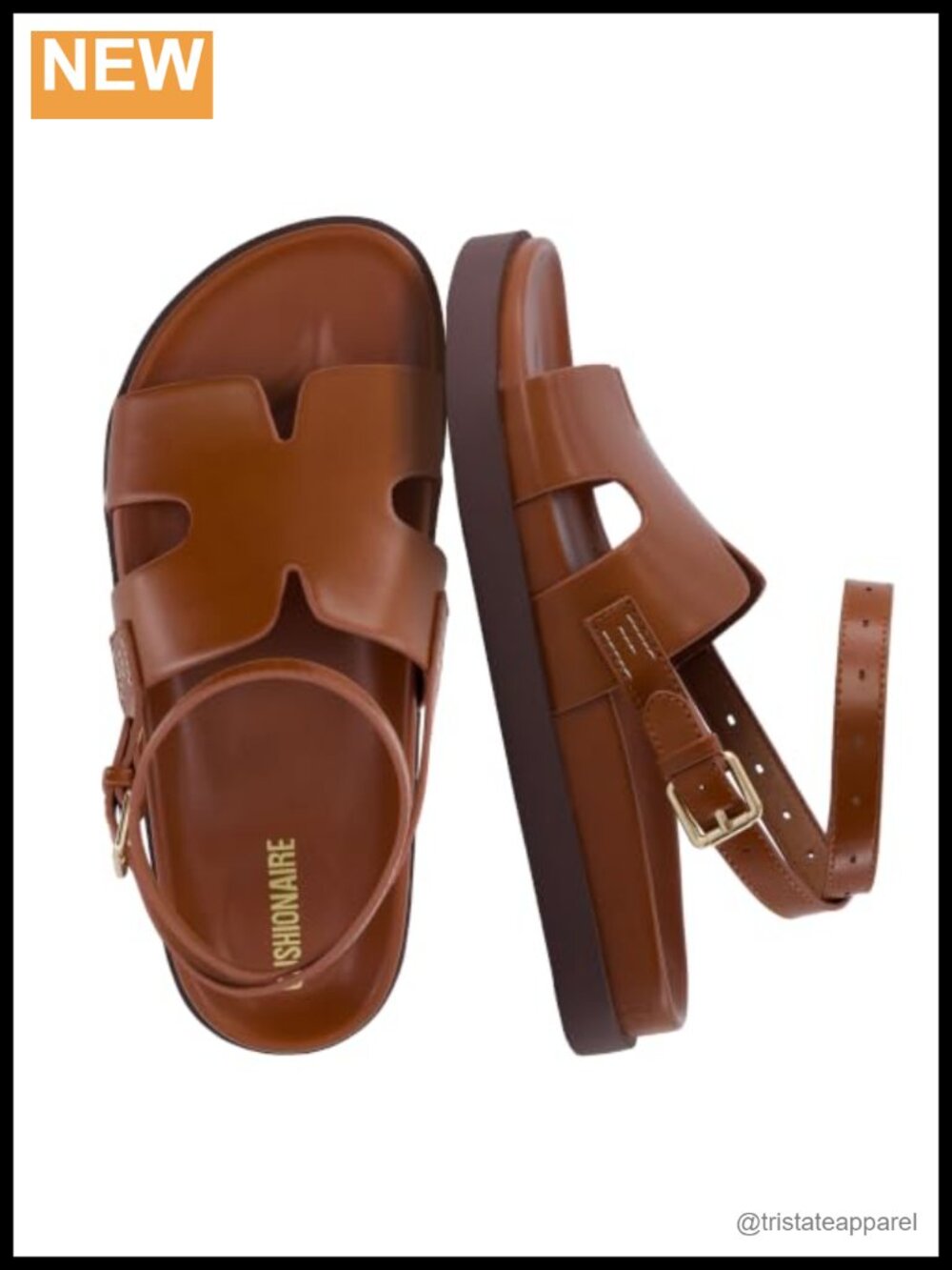 CUSHIONAIRE Erika Faux Leather Cut-Out Ankle Strap Sandals Wide Width